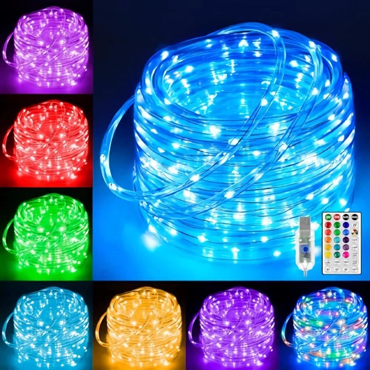 String Lights for Wedding ReceptionsOllny 100 LED 33ft Color Changing Rope Lights (18 Colors, USB, 8 Modes, IP68 Waterproof) String Lights for Wedding ReceptionsOllny 100 LED 33ft Color Changing Rope Lights (18 Colors, USB, 8 Modes, IP68 Waterproof)