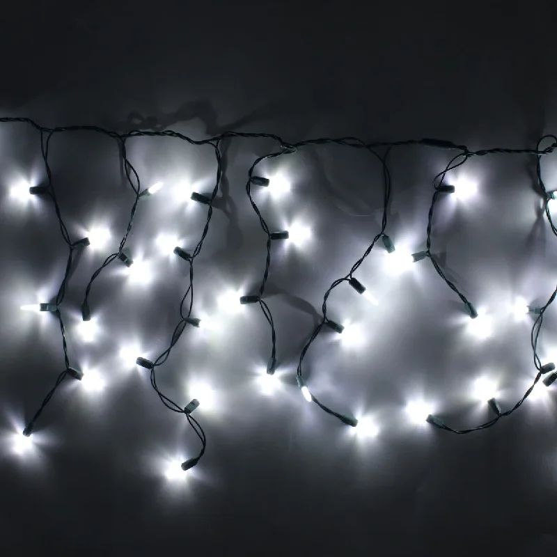 Fairy String Lights for Bedroom Decor100-light M5 Pure White LED Icicle Lights, Green Wire Fairy String Lights for Bedroom Decor100-light M5 Pure White LED Icicle Lights, Green Wire