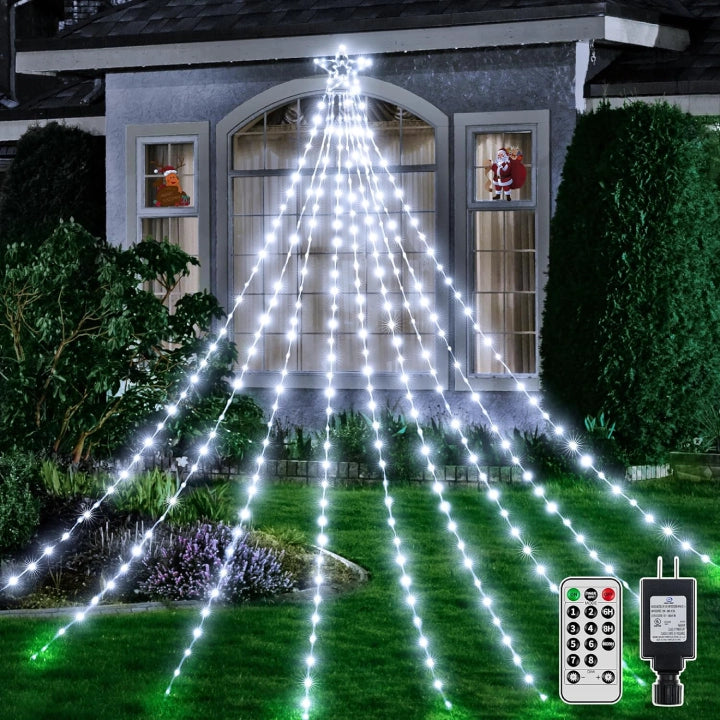 String Lights for Nursery Room DecorOllny 352 Led 11.5ft Cool White Waterfall Christmas String Lights (Clear Wire, IP67 Waterproof, 8 Modes) String Lights for Nursery Room DecorOllny 352 Led 11.5ft Cool White Waterfall Christmas String Lights (Clear Wire, IP67 Waterproof, 8 Modes)