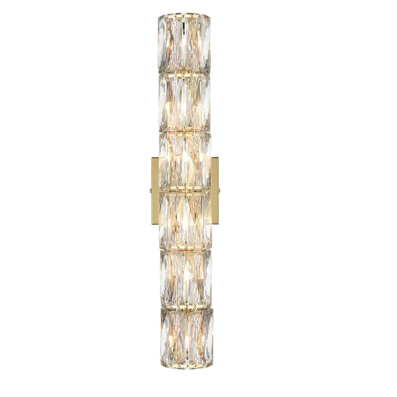 Adjustable Industrial Lighting for Flexible IlluminationGold Wall Sconce Modern 6-Light Crystal Light Bathroom Wall Lighting Adjustable Industrial Lighting for Flexible IlluminationGold Wall Sconce Modern 6-Light Crystal Light Bathroom Wall Lighting