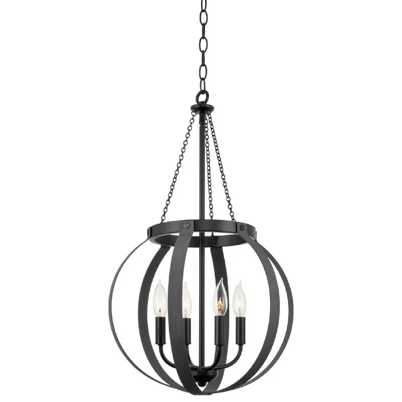 Industrial Lighting for Metal Fabrication ShopsKira Home Colette 25" 4-Light Modern Fish Bowl Chandelier, Textured Gray + Black Finish Industrial Lighting for Metal Fabrication ShopsKira Home Colette 25" 4-Light Modern Fish Bowl Chandelier, Textured Gray + Black Finish