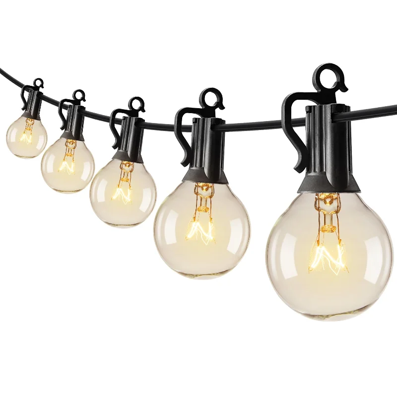 String Lights for Hotel Courtyard LightingG40 Incandescent Bulb String Lights