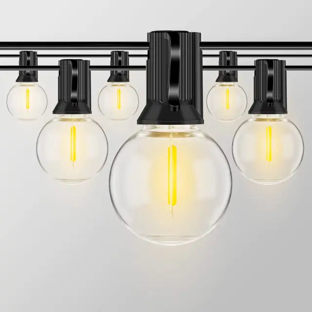 String Lights for Hotel Courtyard LightingOllny 50FT G40 Outdoor String Lights (25 Bulbs, IP45 Waterproof, Connectable, 2 Spare Bulbs) String Lights for Hotel Courtyard LightingOllny 50FT G40 Outdoor String Lights (25 Bulbs, IP45 Waterproof, Connectable, 2 Spare Bulbs)