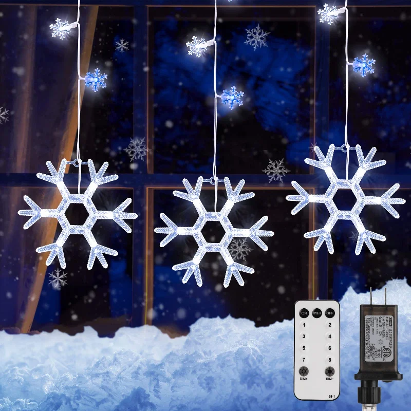 String Lights for Hotel Courtyard LightingChristmas Snowflake String Lights, LED, 8 Modes String Lights for Hotel Courtyard LightingChristmas Snowflake String Lights, LED, 8 Modes