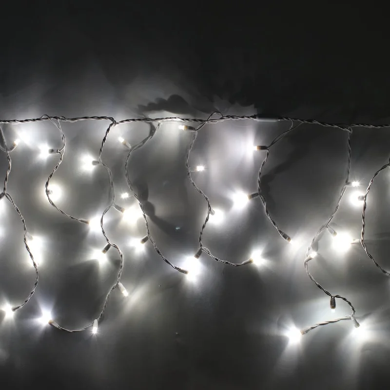 Waterproof String Lights for Patio Decor100-light M5 Pure White Twinkle LED Icicle Lights, White Wire Waterproof String Lights for Patio Decor100-light M5 Pure White Twinkle LED Icicle Lights, White Wire
