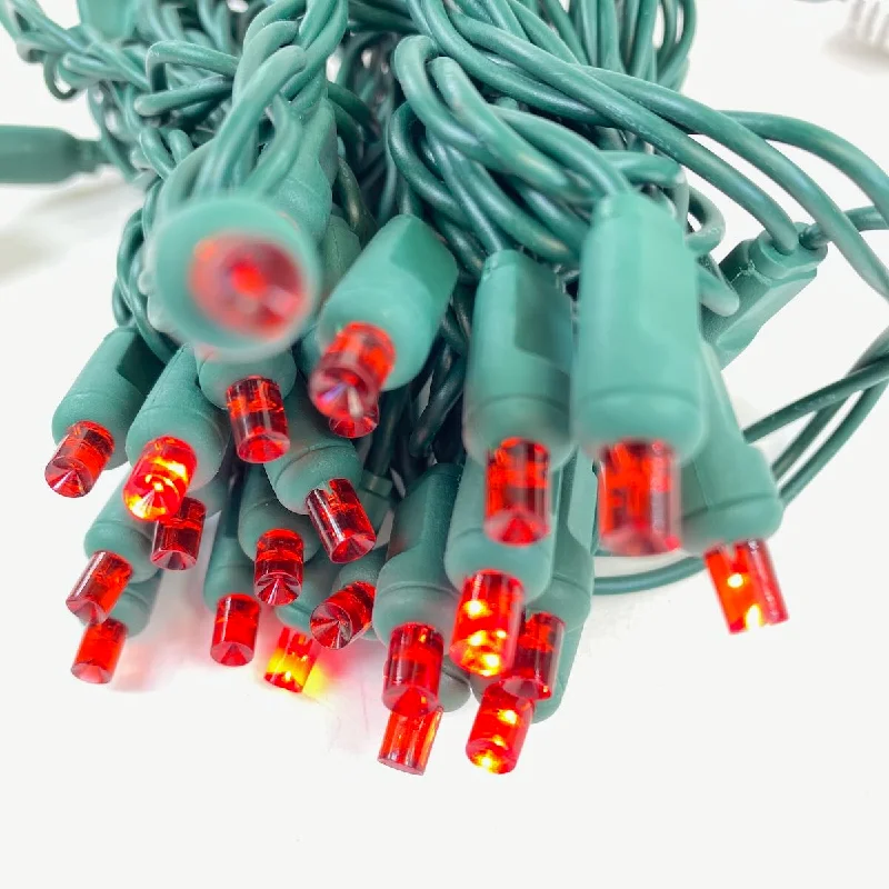 String Lights for Seasonal Decorations (Spring, Fall, etc.)50-light 5mm Red Strobe LED Christmas Lights, 4" Spacing Green Wire String Lights for Seasonal Decorations (Spring, Fall, etc.)50-light 5mm Red Strobe LED Christmas Lights, 4" Spacing Green Wire