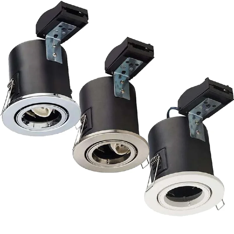Lumilife Fire Rated GU10 Ceiling Recessed Spot Light Fitting - IP20 - Tilt Adjustable Lighting
