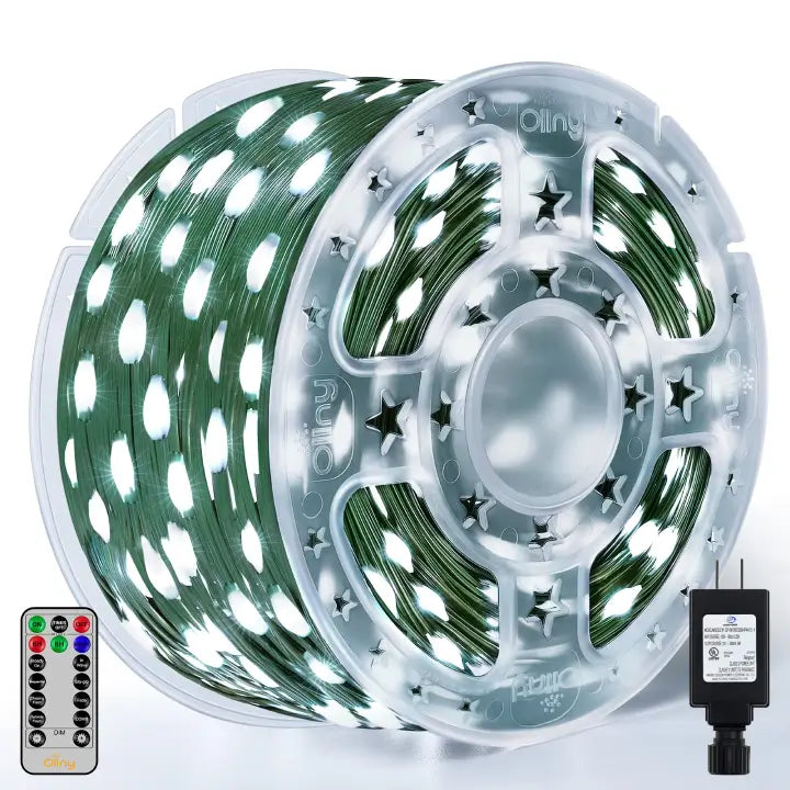 Battery - Operated String Lights for Indoor UseOllny 1000 LED 330ft Cool White IP67 Waterproof Christmas String Lights (Green Wire, Plug in, 8 Modes) Battery - Operated String Lights for Indoor UseOllny 1000 LED 330ft Cool White IP67 Waterproof Christmas String Lights (Green Wire, Plug in, 8 Modes)