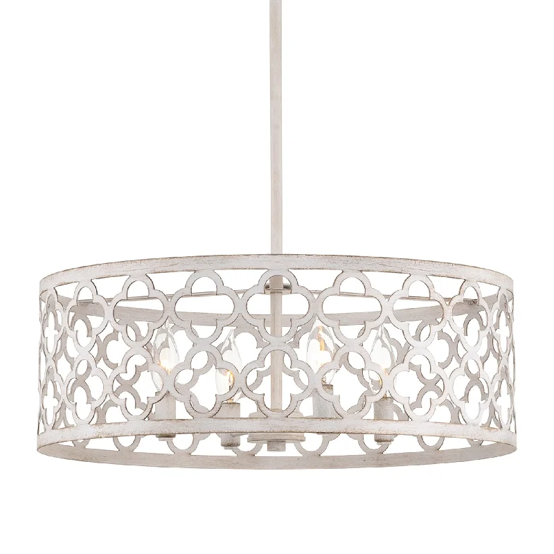 Industrial Flood Lighting for Outdoor Loading DocksKira Home Sutton 20" 4-Light Modern Chandelier, Metal Quatrefoil Drum Shade, Antique White Finish Industrial Flood Lighting for Outdoor Loading DocksKira Home Sutton 20" 4-Light Modern Chandelier, Metal Quatrefoil Drum Shade, Antique White Finish