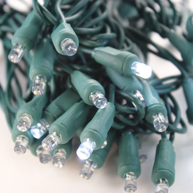 String Lights for Hotel Courtyard Lighting50-light 5mm Pure White Strobe LED Christmas Lights, 4" Spacing Green Wire String Lights for Hotel Courtyard Lighting50-light 5mm Pure White Strobe LED Christmas Lights, 4" Spacing Green Wire