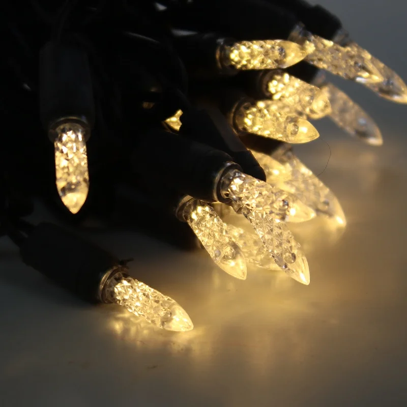 String Lights for Seasonal Decorations (Spring, Fall, etc.)50-light M5 Warm White LED Christmas Lights, 4" Spacing Brown Wire String Lights for Seasonal Decorations (Spring, Fall, etc.)50-light M5 Warm White LED Christmas Lights, 4" Spacing Brown Wire
