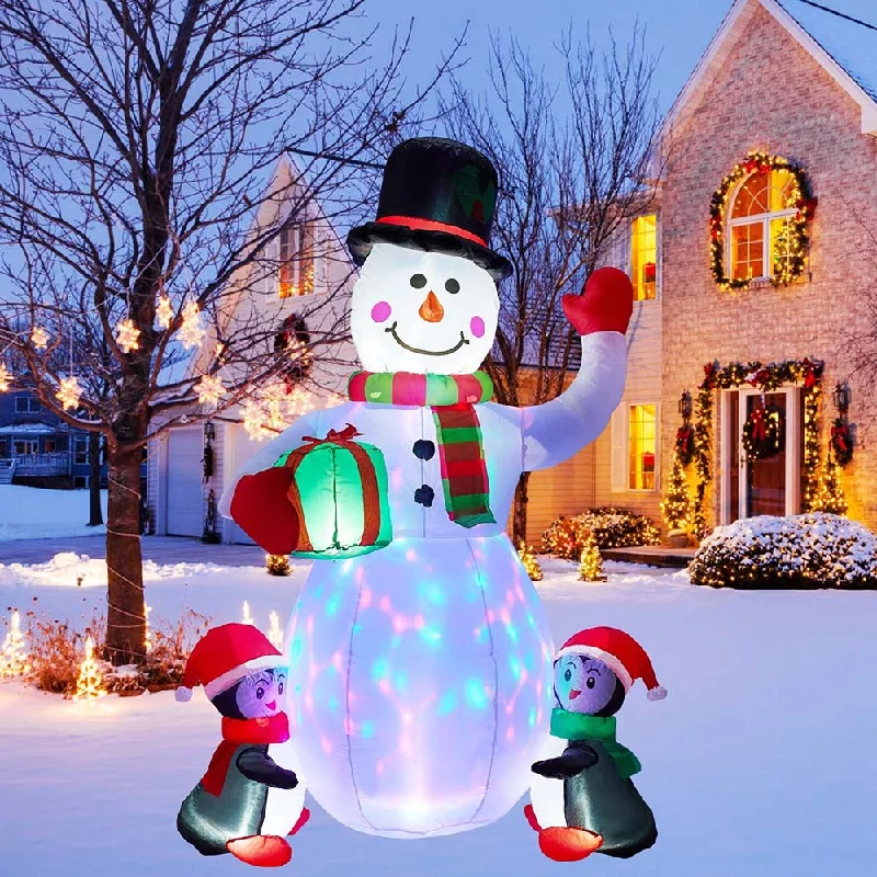 LED String Lights with Warm White GlowChristmas LED Lighted Snowman, Inflatable
