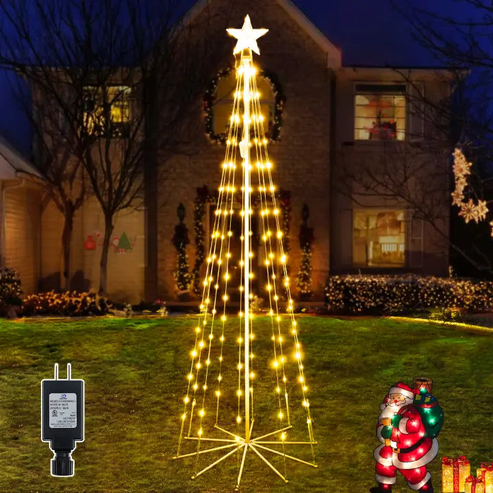 Solar - Powered String Lights for Energy - Saving BackyardsOllny 170 LED 6ft-High Warm White Christmas Tree Lights For Light Show (8 Modes, IP65 Waterproof, Clear Wire, Plug In) Solar - Powered String Lights for Energy - Saving BackyardsOllny 170 LED 6ft-High Warm White Christmas Tree Lights For Light Show (8 Modes, IP65 Waterproof, Clear Wire, Plug In)