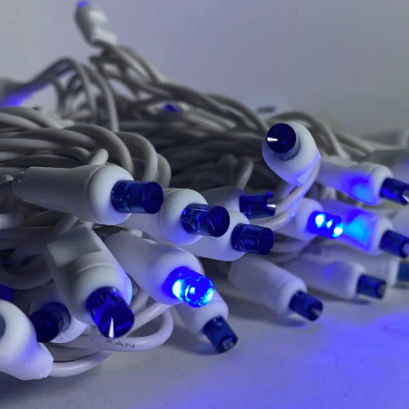 Fairy String Lights for Bedroom Decor50-light 5mm Blue Strobe LED Christmas Lights, White Wire 4" Spacing Fairy String Lights for Bedroom Decor50-light 5mm Blue Strobe LED Christmas Lights, White Wire 4" Spacing