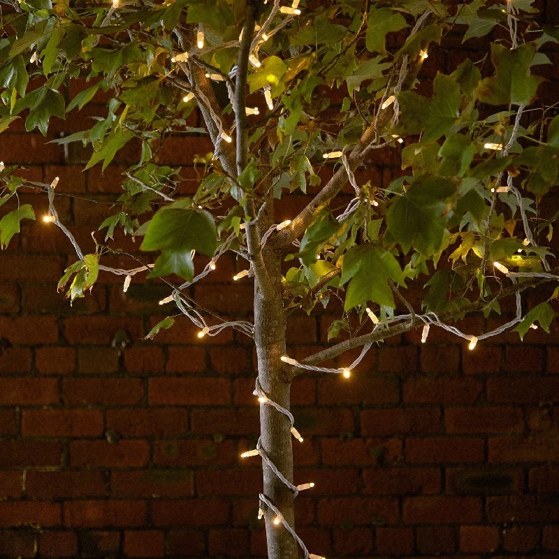 String Lights for Balcony DecorationPro Connect 100m 1000 Traditional Warm White Connectable String Lights White Cable