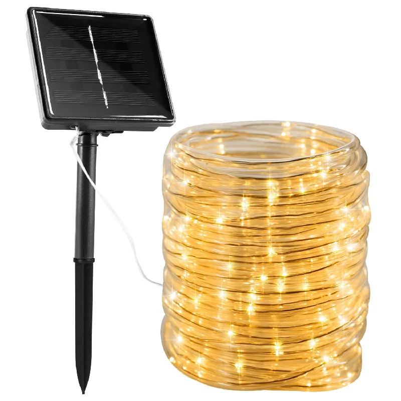 String Lights for Nursery Room DecorSolar Rope Lights, 8 Modes, Warm White