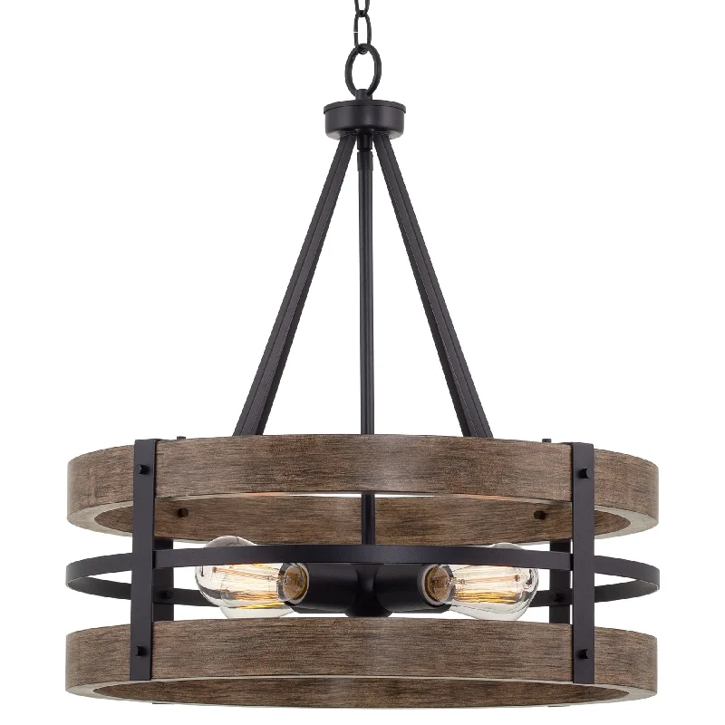 Industrial Wall - Mounted Lighting for Workshop WallsKira Home Maybrook 23" 4-Light Modern Farmhouse Chandelier, Black + Reclaimed Oak Finish Industrial Wall - Mounted Lighting for Workshop WallsKira Home Maybrook 23" 4-Light Modern Farmhouse Chandelier, Black + Reclaimed Oak Finish