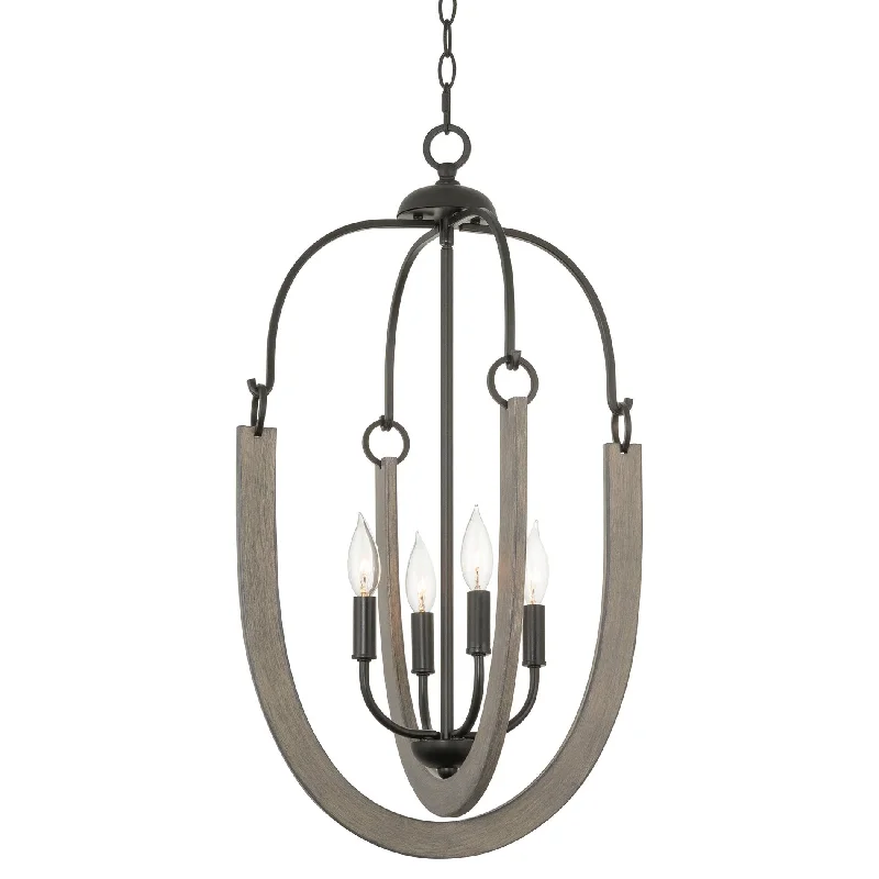 Industrial Exit Sign Lighting for Quick EvacuationKira Home Daphne 28" 4-Light Farmhouse Pendant Light, Gray Oak Wood Style + Black Finish Industrial Exit Sign Lighting for Quick EvacuationKira Home Daphne 28" 4-Light Farmhouse Pendant Light, Gray Oak Wood Style + Black Finish