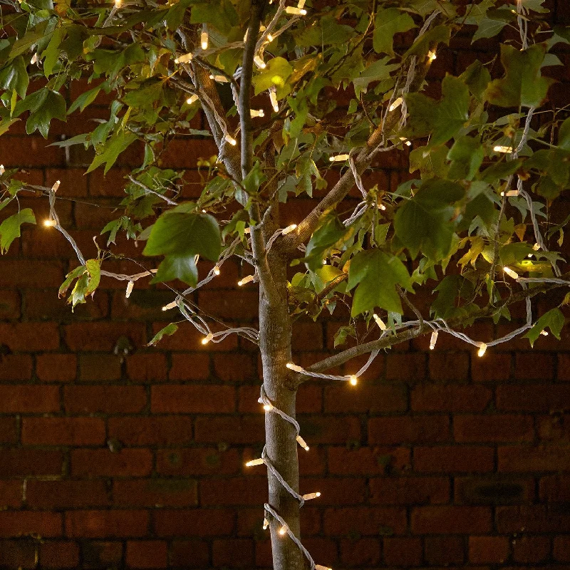 String Lights for Outdoor Dining AreasPro Connect 120m 1200 Traditional Warm White Connectable String Lights White Cable
