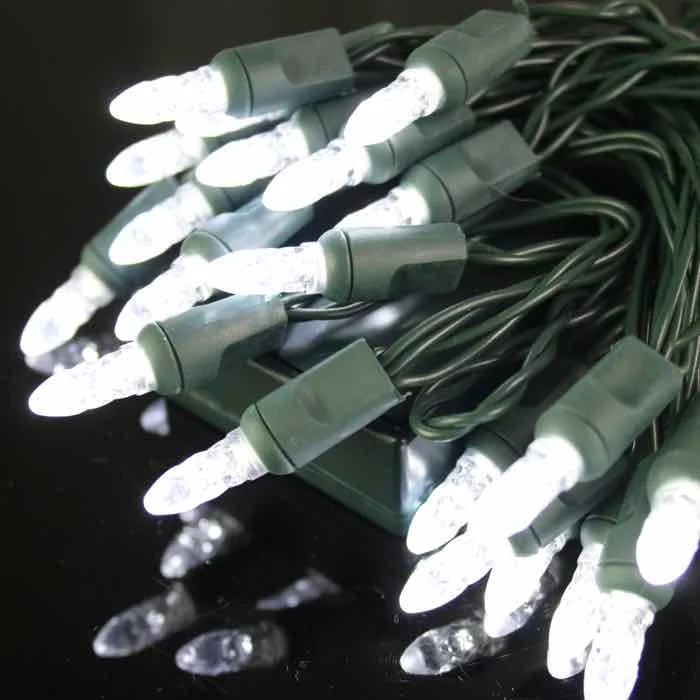 String Lights for Balcony Decoration20-light M5 Pure White LED Battery Lights, Green Wire String Lights for Balcony Decoration20-light M5 Pure White LED Battery Lights, Green Wire
