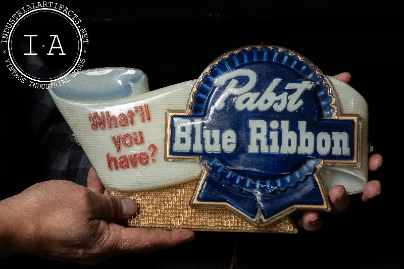Industrial Exit Sign Lighting for Quick EvacuationVintage Pabst Blue Ribbon Lighted Plastic Sign Industrial Exit Sign Lighting for Quick EvacuationVintage Pabst Blue Ribbon Lighted Plastic Sign