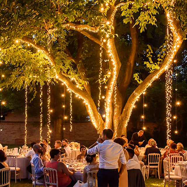 String Lights for Restaurant Outdoor SeatingOllny 400 LED 20ft Warm White Wedding Cluster Lights (Green Cable, Connectable, 8 Modes, IP44 Waterproof) String Lights for Restaurant Outdoor SeatingOllny 400 LED 20ft Warm White Wedding Cluster Lights (Green Cable, Connectable, 8 Modes, IP44 Waterproof)