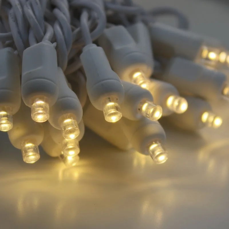 String Lights with Edison Bulbs for Rustic Ambiance50-light 5mm Warm White LED Christmas Lights, 6" Spacing White Wire String Lights with Edison Bulbs for Rustic Ambiance50-light 5mm Warm White LED Christmas Lights, 6" Spacing White Wire