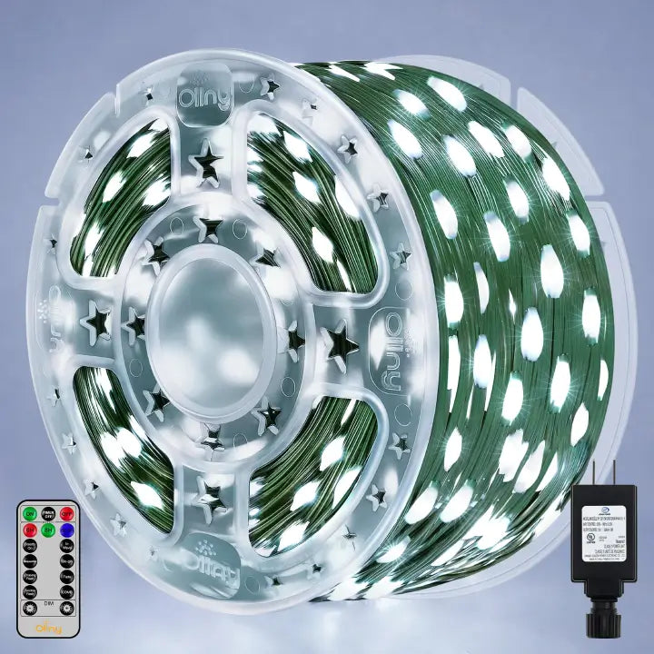 Fairy String Lights for Bedroom DecorOllny 1200 LED 393ft Cool White IP67 Waterproof Christmas String Lights (Green Wire, Plug in, 8 Modes) Fairy String Lights for Bedroom DecorOllny 1200 LED 393ft Cool White IP67 Waterproof Christmas String Lights (Green Wire, Plug in, 8 Modes)