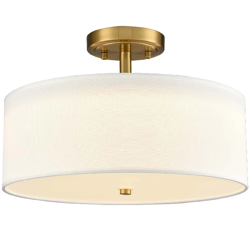 Industrial Flood Lighting for Outdoor Loading DocksDrum Shade Semi Flush Mount Ceiling Light Brass LED Ceiling Light Fixture Industrial Flood Lighting for Outdoor Loading DocksDrum Shade Semi Flush Mount Ceiling Light Brass LED Ceiling Light Fixture