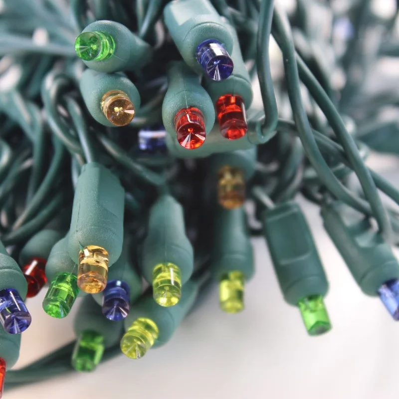 String Lights with Clear Bulbs for a Classic Look50-light 5mm Multicolor Strobe LED Christmas Lights, 4" Spacing Green Wire String Lights with Clear Bulbs for a Classic Look50-light 5mm Multicolor Strobe LED Christmas Lights, 4" Spacing Green Wire