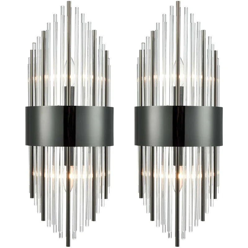 Industrial Lighting for Furniture FactoriesModern Flute Shape Glass Wall Sconces 2-Pack Wall Sconce Lighting Industrial Lighting for Furniture FactoriesModern Flute Shape Glass Wall Sconces 2-Pack Wall Sconce Lighting