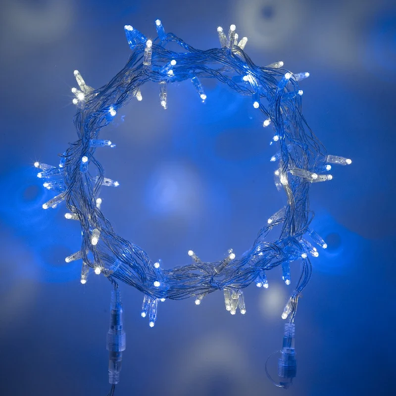 String Lights for Camping TripsCore Connect 30m 300 Blue & White Connectable Fairy Lights Clear Cable