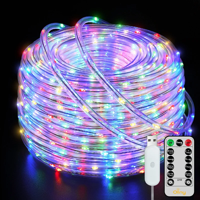 String Lights for Wedding ReceptionsOllny 100 LED 33ft Multicolor Rope Lights (USB, 8 Modes, IP68 Waterproof) String Lights for Wedding ReceptionsOllny 100 LED 33ft Multicolor Rope Lights (USB, 8 Modes, IP68 Waterproof)