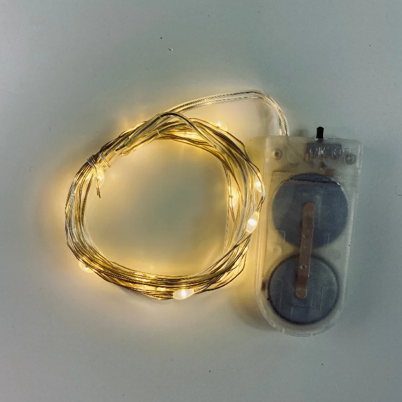 String Lights with Clear Bulbs for a Classic LookWarm White Fairy LED Battery Lights (CR Battery) String Lights with Clear Bulbs for a Classic LookWarm White Fairy LED Battery Lights (CR Battery)