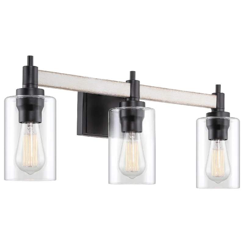 Industrial Emergency Lighting for Safety in FactoriesKira Home Theo 25" 3-Light Modern Farmhouse Vanity/Bathroom Light + Clear Cylinder Glass Shades, White Ash Wood Style + Matte Black Finish | Perfect for Bathrooms Industrial Emergency Lighting for Safety in FactoriesKira Home Theo 25" 3-Light Modern Farmhouse Vanity/Bathroom Light + Clear Cylinder Glass Shades, White Ash Wood Style + Matte Black Finish | Perfect for Bathrooms