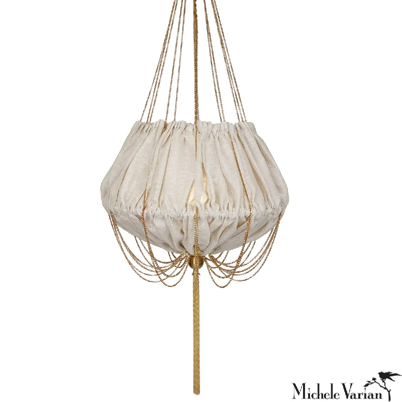 Dimmable Industrial Lighting for Ambiance ControlJellyfish Linen Pendant Light