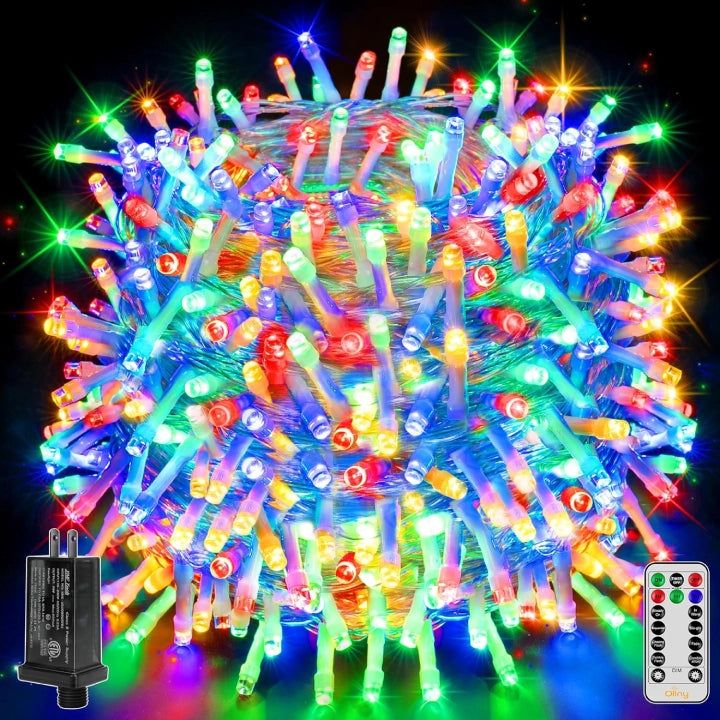 Solar - Powered String Lights for Energy - Saving BackyardsOllny 800 LED 262ft Multicolor Christmas String Lights (Clear Cable, Plug in, 8 Modes, IP44 Waterproof) Solar - Powered String Lights for Energy - Saving BackyardsOllny 800 LED 262ft Multicolor Christmas String Lights (Clear Cable, Plug in, 8 Modes, IP44 Waterproof)