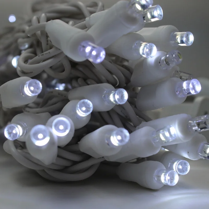 String Lights for Seasonal Decorations (Spring, Fall, etc.)50-light Pure White LED Twinkle Lights - 50 Count Bulbs, White Wire String Lights for Seasonal Decorations (Spring, Fall, etc.)50-light Pure White LED Twinkle Lights - 50 Count Bulbs, White Wire