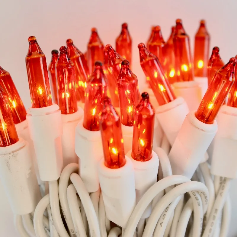 String Lights for Nursery Room Decor100-bulb Orange Mini Lights, 2.5" Spacing, White Wire String Lights for Nursery Room Decor100-bulb Orange Mini Lights, 2.5" Spacing, White Wire