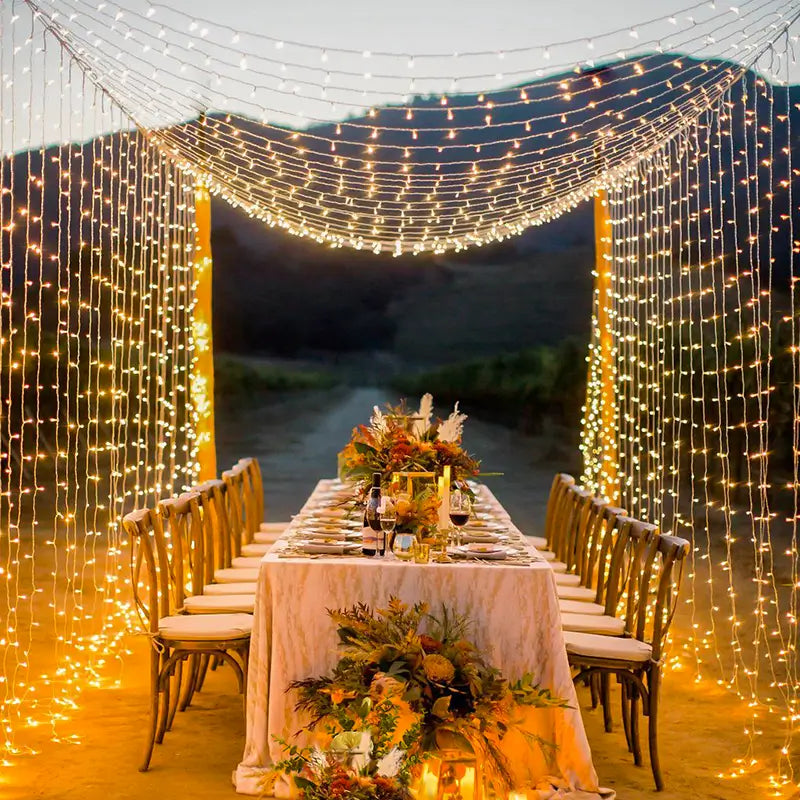 String Lights for Restaurant Outdoor SeatingOllny 400 LED 132ft Warm White Wedding Fairy Lights (Clear Cable, Plug in, 8 Modes, IP44 Waterproof) String Lights for Restaurant Outdoor SeatingOllny 400 LED 132ft Warm White Wedding Fairy Lights (Clear Cable, Plug in, 8 Modes, IP44 Waterproof)