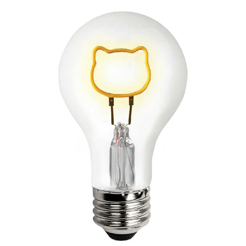 Dimmable Industrial Lighting for Ambiance ControlTCP A19 Cat Decorative Filament LED Christmas Bulb, 0.3W, Yellow Light – Cat Base Down for Holiday & Festive Indoor Decor Dimmable Industrial Lighting for Ambiance ControlTCP A19 Cat Decorative Filament LED Christmas Bulb, 0.3W, Yellow Light – Cat Base Down for Holiday & Festive Indoor Decor