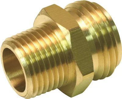 Proplus Brass Garden Hose Fitting Adapter' 3/4 In. Mht X 3/4 In. Mip X 1/2 In. Fip Tapped