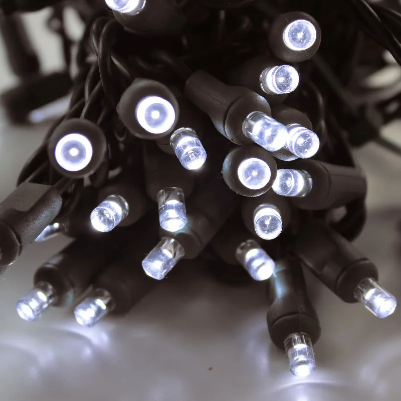 String Lights with Clear Bulbs for a Classic Look50-light 5mm Pure White LED Christmas Lights, 6" Spacing Brown Wire String Lights with Clear Bulbs for a Classic Look50-light 5mm Pure White LED Christmas Lights, 6" Spacing Brown Wire