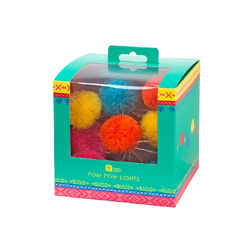 Twinkling String Lights for a Magical AtmosphereBoho Pom Pom Lights