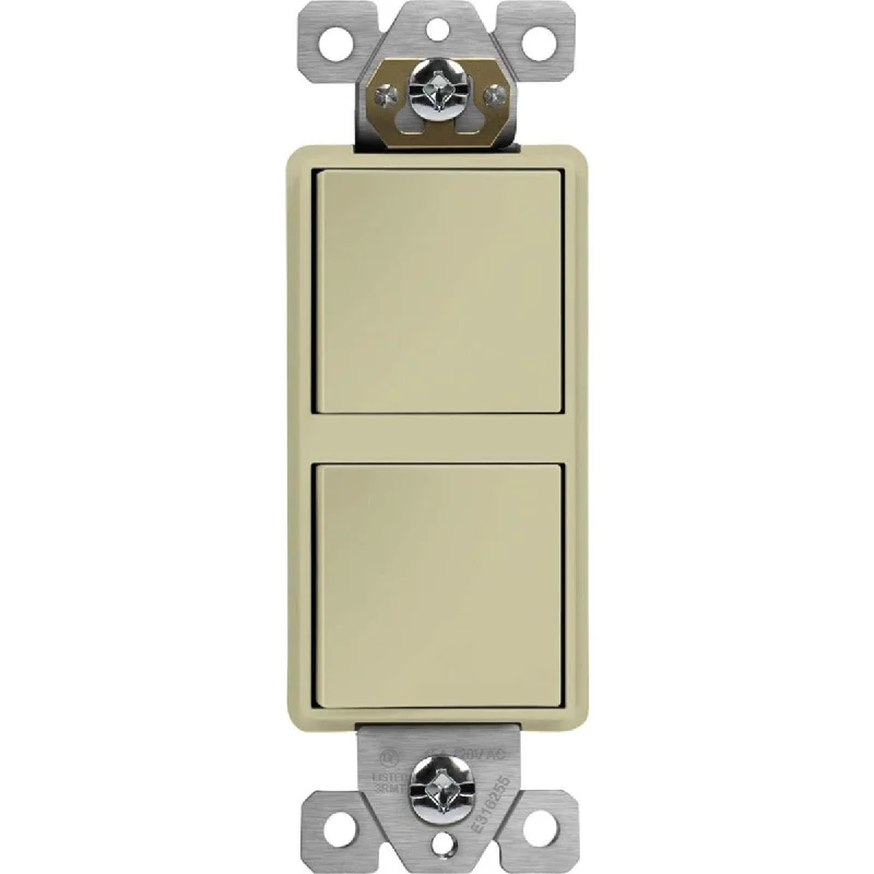 Twinkling String Lights for a Magical AtmosphereEnerlites 62834-I 15 Amp 120-277V Single Pole Dual Rocker Light Switch - Ivory Twinkling String Lights for a Magical AtmosphereEnerlites 62834-I 15 Amp 120-277V Single Pole Dual Rocker Light Switch - Ivory