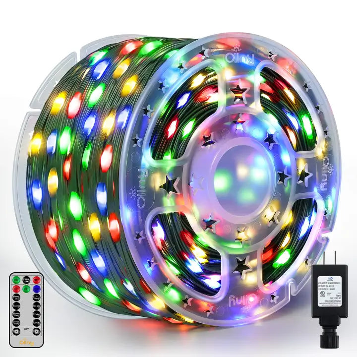 LED String Lights with Warm White GlowOllny 1000 LED 330ft Multicolor IP67 Waterproof Christmas String Lights (Green Wire, Plug in, 8 Modes) LED String Lights with Warm White GlowOllny 1000 LED 330ft Multicolor IP67 Waterproof Christmas String Lights (Green Wire, Plug in, 8 Modes)