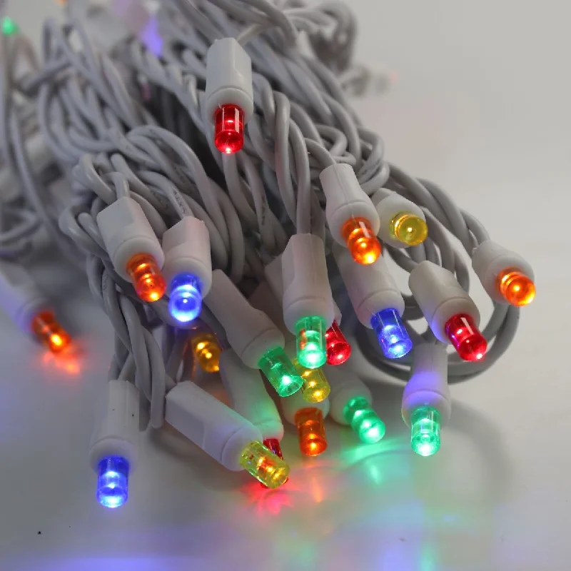 String Lights for Porch Lighting50-light 5mm Multicolor LED Christmas Lights, 4" Spacing White Wire String Lights for Porch Lighting50-light 5mm Multicolor LED Christmas Lights, 4" Spacing White Wire