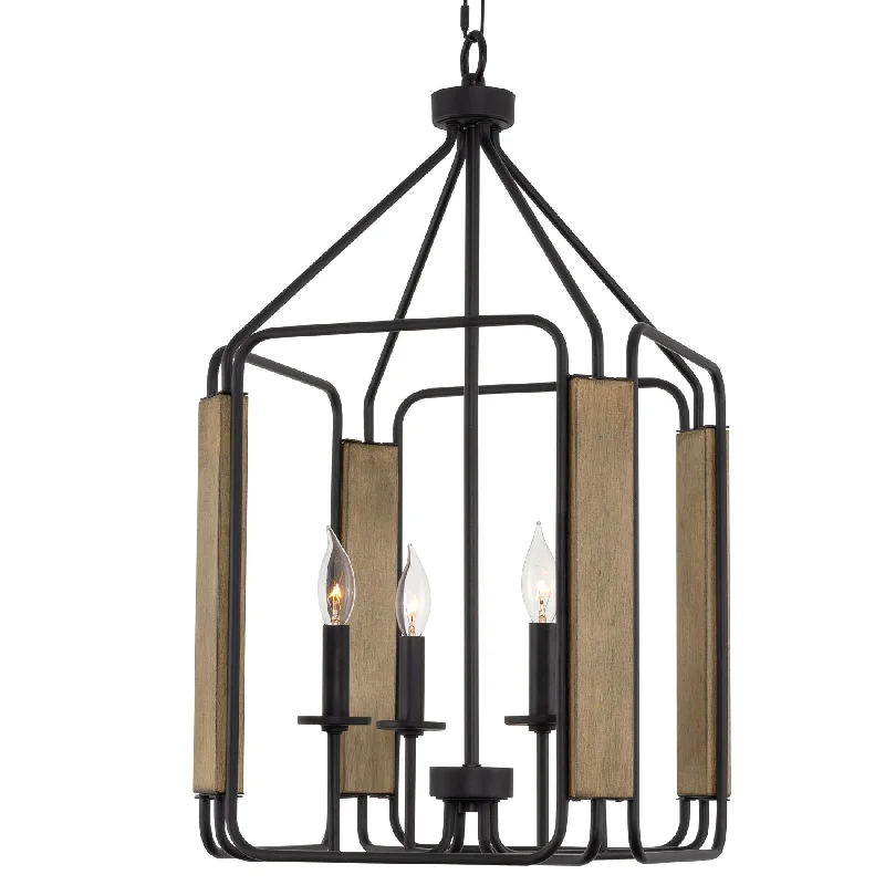 Industrial Lighting for Automotive Manufacturing PlantsKira Home Langston 28" 4-Light Modern Farmhouse Foyer Lantern Pendant Light, Geometric Open Frame, Smoked Birch Wood Style + Black Finish Industrial Lighting for Automotive Manufacturing PlantsKira Home Langston 28" 4-Light Modern Farmhouse Foyer Lantern Pendant Light, Geometric Open Frame, Smoked Birch Wood Style + Black Finish