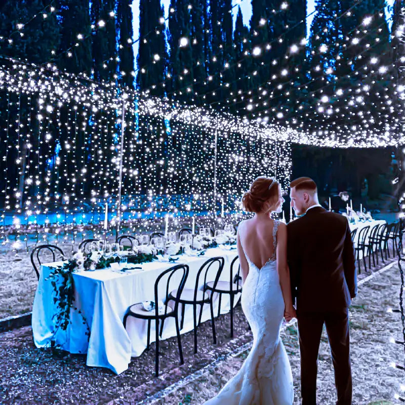 String Lights for Hotel Courtyard LightingOllny 400 LED 132ft Cool White String Lights (Green Cable, Plug in, 8 Modes, IP44 Waterproof) String Lights for Hotel Courtyard LightingOllny 400 LED 132ft Cool White String Lights (Green Cable, Plug in, 8 Modes, IP44 Waterproof)