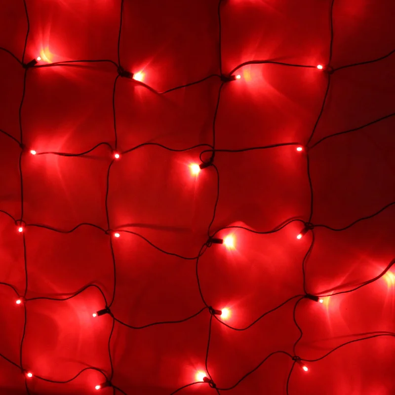 Fairy String Lights for Bedroom Decor100-light Red 5mm LED Net Lights, Green Wire